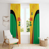 Custom Amazon Warriors Guyana Cricket Window Curtain Ready For Glory Yellow Version - Wonder Print Shop