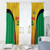 Custom Amazon Warriors Guyana Cricket Window Curtain Ready For Glory Yellow Version - Wonder Print Shop