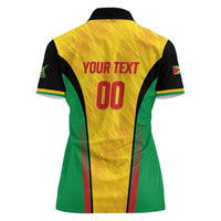 Custom Amazon Warriors Guyana Cricket Women Polo Shirt Ready For Glory Yellow Version - Wonder Print Shop