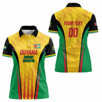 Custom Amazon Warriors Guyana Cricket Women Polo Shirt Ready For Glory Yellow Version - Wonder Print Shop