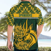 South Africa Rugby Hawaiian Shirt Go Springboks African Pattern - Wonder Print Shop