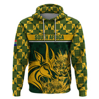 South Africa Rugby Hoodie Go Springboks African Pattern - Wonder Print Shop
