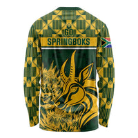 South Africa Rugby Long Sleeve Shirt Go Springboks African Pattern LT01