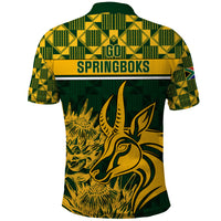 South Africa Rugby Polo Shirt Go Springboks African Pattern - Wonder Print Shop
