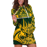 Custom South Africa Rugby Hoodie Dress Go Springboks African Pattern - Wonder Print Shop
