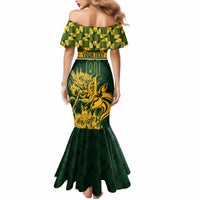 Custom South Africa Rugby Mermaid Dress Go Springboks African Pattern - Wonder Print Shop