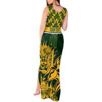 Custom South Africa Rugby Tank Maxi Dress Go Springboks African Pattern - Wonder Print Shop