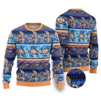 Hawaii Turtles Pattern Special Blue Ugly Christmas Sweater - Wonder Print Shop
