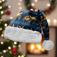 Hawaii Turtles Starfish Unique Pattern Christmas Santa Hat - Wonder Print Shop