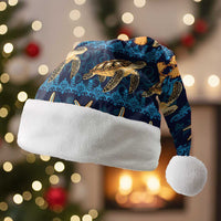 Hawaii Turtles Starfish Unique Pattern Christmas Santa Hat - Wonder Print Shop