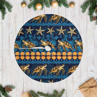 Hawaii Turtles Starfish Unique Pattern Tree Skirt - Wonder Print Shop