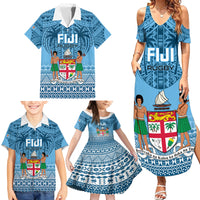 Fiji Rugby Family Matching Summer Maxi Dress and Hawaiian Shirt Fijian Go 2023 World Cup - Wonder Print Shop