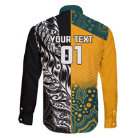 Custom New Zealand And Australia Rugby Family Matching Off Shoulder Short Dress and Hawaiian Shirt Wallabies Kiwi Silver Fern 2023 World Cup - Wonder Print Shop