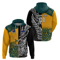 Custom New Zealand And Australia Rugby Hoodie Wallabies Kiwi Silver Fern 2023 World Cup - Wonder Print Shop