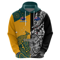 Custom New Zealand And Australia Rugby Hoodie Wallabies Kiwi Silver Fern 2023 World Cup - Wonder Print Shop