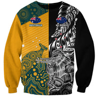 Custom New Zealand And Australia Rugby Sweatshirt Wallabies Kiwi Silver Fern 2023 World Cup - Wonder Print Shop
