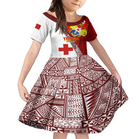 Tonga Rugby Family Matching Short Sleeve Bodycon Dress and Hawaiian Shirt Tongan Go 2023 World Cup - Wonder Print Shop