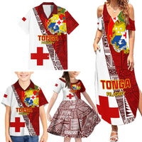 Tonga Rugby Family Matching Summer Maxi Dress and Hawaiian Shirt Tongan Go 2023 World Cup - Wonder Print Shop