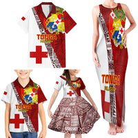 Tonga Rugby Family Matching Tank Maxi Dress and Hawaiian Shirt Tongan Go 2023 World Cup - Wonder Print Shop