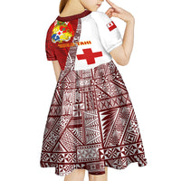Tonga Rugby Kid Short Sleeve Dress Tongan Go 2023 World Cup - Wonder Print Shop