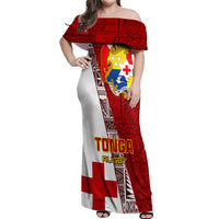 Tonga Rugby Off Shoulder Maxi Dress Tongan Go 2023 World Cup - Wonder Print Shop