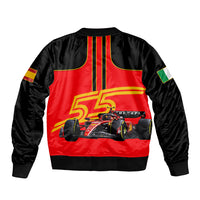 Carlos Sainz 55 Sleeve Zip Bomber Jacket 2023 Singapore GP - Wonder Print Shop