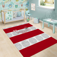 Custom England Rugby Area Rug The Red Rose Champion World Cup 2023 - Wonder Print Shop