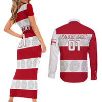 Custom England Rugby Couples Matching Short Sleeve Bodycon Dress and Long Sleeve Button Shirt The Red Rose Champion World Cup 2023 - Wonder Print Shop