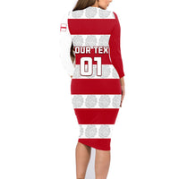 Custom England Rugby Family Matching Long Sleeve Bodycon Dress and Hawaiian Shirt The Red Rose Champion World Cup 2023 - Wonder Print Shop