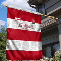 Custom England Rugby Garden Flag The Red Rose Champion World Cup 2023 - Wonder Print Shop