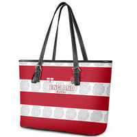 Custom England Rugby Leather Tote Bag The Red Rose Champion World Cup 2023 - Wonder Print Shop