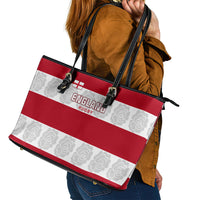 Custom England Rugby Leather Tote Bag The Red Rose Champion World Cup 2023 - Wonder Print Shop