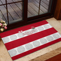 Custom England Rugby Rubber Doormat The Red Rose Champion World Cup 2023 - Wonder Print Shop