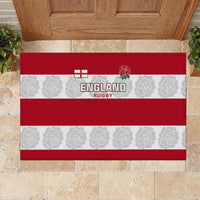 Custom England Rugby Rubber Doormat The Red Rose Champion World Cup 2023 - Wonder Print Shop