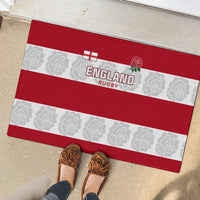 Custom England Rugby Rubber Doormat The Red Rose Champion World Cup 2023 - Wonder Print Shop