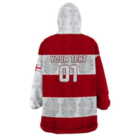 Custom England Rugby Wearable Blanket Hoodie The Red Rose Champion World Cup 2023 - Wonder Print Shop