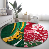 custom-south-africa-and-england-rugby-round-carpet-the-red-rose-protea-pattern