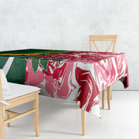 Custom South Africa and England Rugby Tablecloth The Red Rose Protea Pattern - Wonder Print Shop