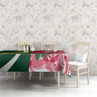 Custom South Africa and England Rugby Tablecloth The Red Rose Protea Pattern - Wonder Print Shop