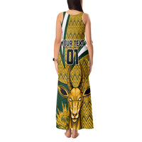 Custom South Africa Rugby Tank Maxi Dress Come On Bokke Champion World Cup 2023 - Wonder Print Shop