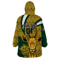 Custom South Africa Rugby Wearable Blanket Hoodie Come On Bokke Champion World Cup 2023 - Wonder Print Shop