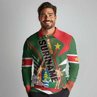 Republiek Suriname Long Sleeve Polo Shirt Special Edition - Wonder Print Shop