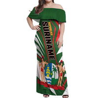 Republiek Suriname Off Shoulder Maxi Dress Special Edition - Wonder Print Shop