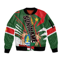 Republiek Suriname Sleeve Zip Bomber Jacket Special Edition - Wonder Print Shop
