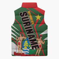 Republiek Suriname Sleeveless Puffer Jacket Special Edition - Wonder Print Shop