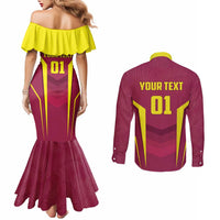 Custom West Indies Cricket Couples Matching Mermaid Dress and Long Sleeve Button Shirt Windies Great To Be Back