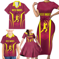 Custom West Indies Cricket Family Matching Short Sleeve Bodycon Dress and Hawaiian Shirt Windies Great To Be Back - Wonder Print Shop