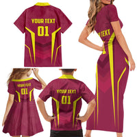 Custom West Indies Cricket Family Matching Short Sleeve Bodycon Dress and Hawaiian Shirt Windies Great To Be Back - Wonder Print Shop
