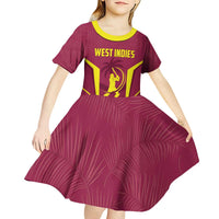 Custom West Indies Cricket Kid Short Sleeve Dress Windies Great To Be Back - Wonder Print Shop