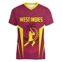 Custom West Indies Cricket Women V-Neck T-Shirt Windies Great To Be Back - Wonder Print Shop